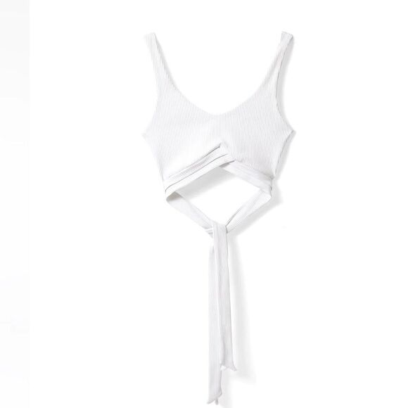 ONA by Yoon Chung the Back Rib Tank in White - Picture 4 of 13
